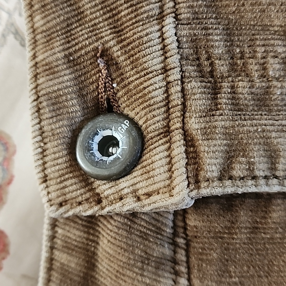 Gap Corduroy Skirt Womans 14 Brown,  with 4 Pockets Jean Style Skirt - Picture 5 of 9